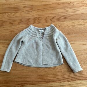 Mini Boden Sparkly Cardigan with Velvet Ribbon detail